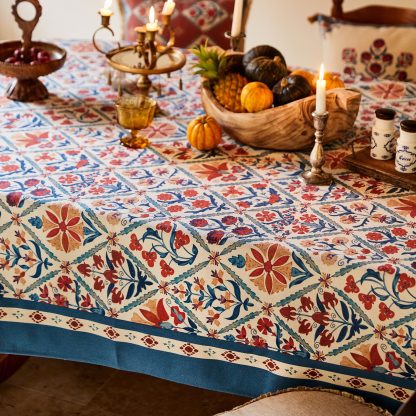 Linen Tablecloth Floral Tarp Tablecloth - Image 3
