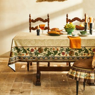 Luxurious velvet embellished with classic cashew art
