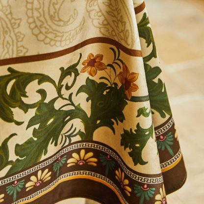 Luxurious velvet embellished with classic cashew art - Image 4
