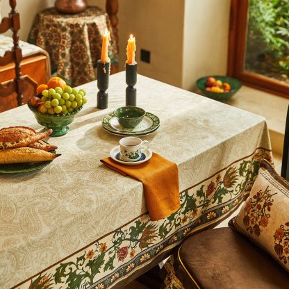 Luxurious velvet embellished with classic cashew art - Image 2