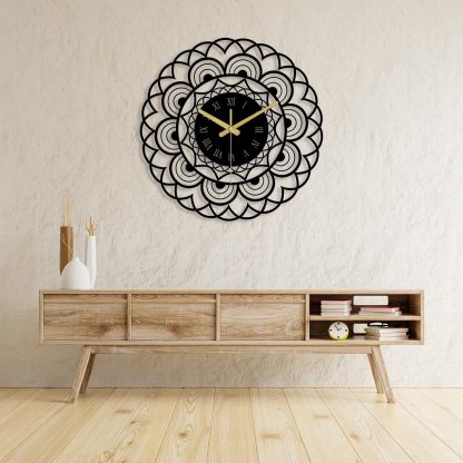 Mandala Metal Wall Clock - Image 2