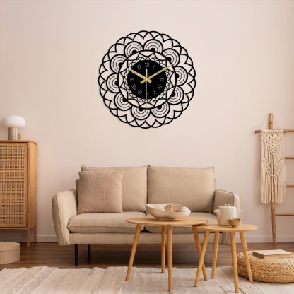 Mandala Metal Wall Clock - Image 3