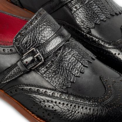 Men's Black Handmade Dress Shoes - Image 2