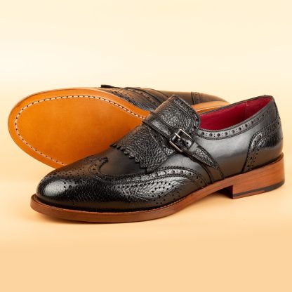 Men's Black Handmade Dress Shoes - Image 3