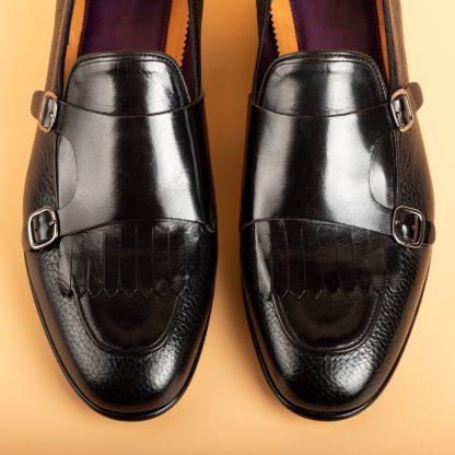 Men's Black Pair of Monk Shoes - Image 2