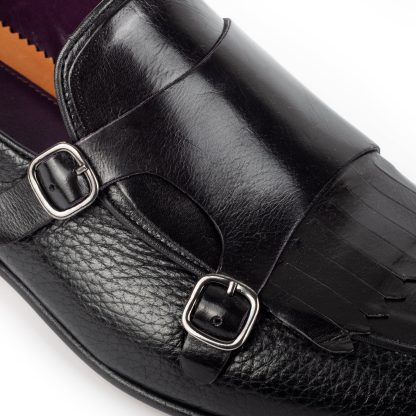Men's Black Pair of Monk Shoes - Image 4