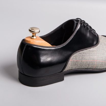 Men's Black Small Leather Oxford Shoes - Image 2