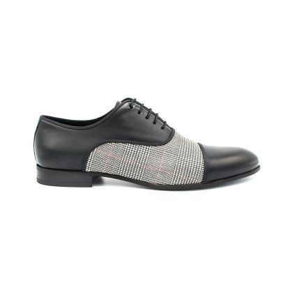 Men's Black Small Leather Oxford Shoes - Image 4