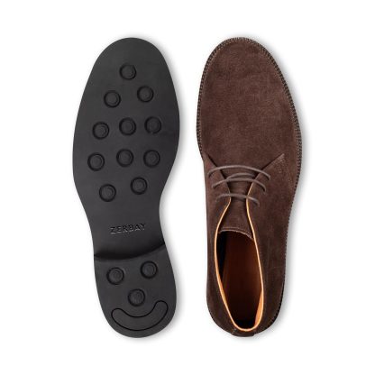 Men's Brown Calfskin Suede Shoes - Image 4