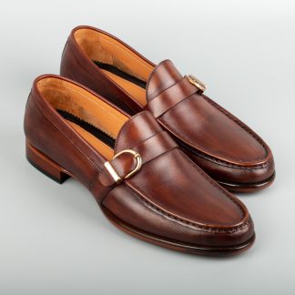 Men's Brown Single Monk Shoes