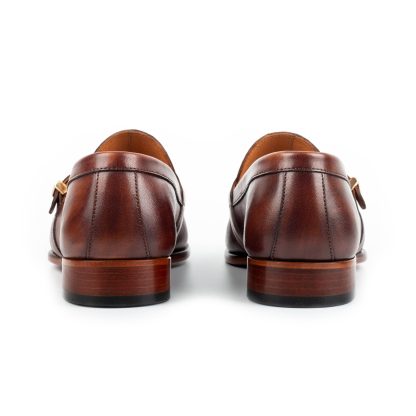 Men's Brown Single Monk Shoes - Image 2