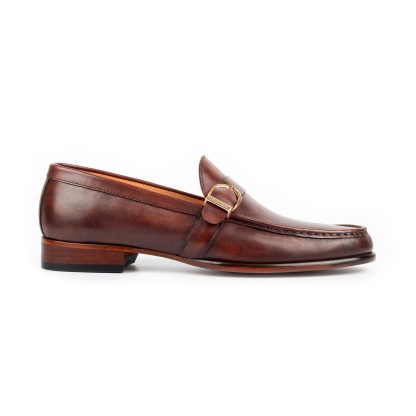 Men's Brown Single Monk Shoes - Image 5