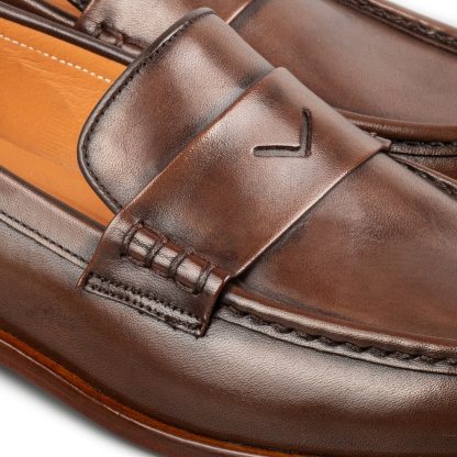Men's Brown Slip-On Loafers - Image 3