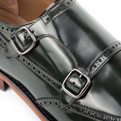 Men's Light Green Pair of Monk Shoes - Image 3