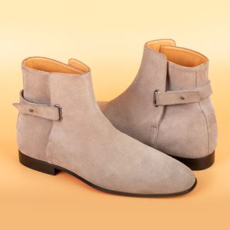 Men's Mink Suede Leather Handmade Solid Boots