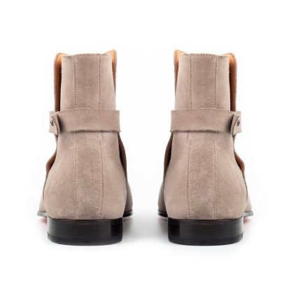 Men's Mink Suede Leather Handmade Solid Boots - Image 2