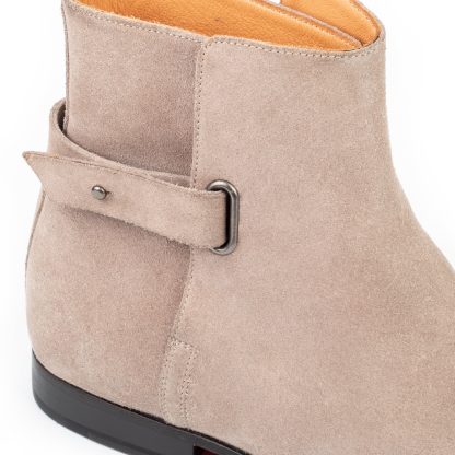 Men's Mink Suede Leather Handmade Solid Boots - Image 3