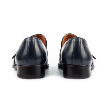 Men's Navy Handmade Dress Shoes - Image 3