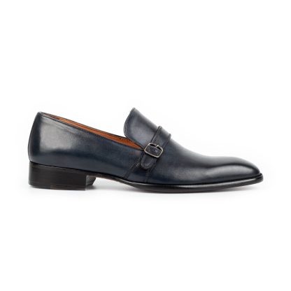 Men's Navy Handmade Dress Shoes - Image 5