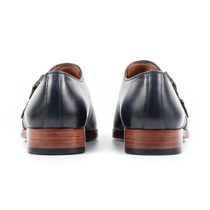 Men's Navy Handmade Dress Shoes - Image 4