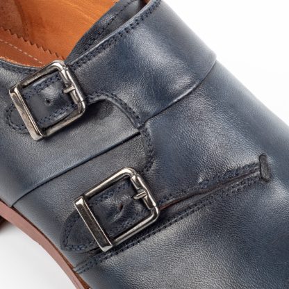 Men's Navy Handmade Dress Shoes - Image 3