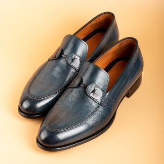 Men's Navy Slip-On Loafers