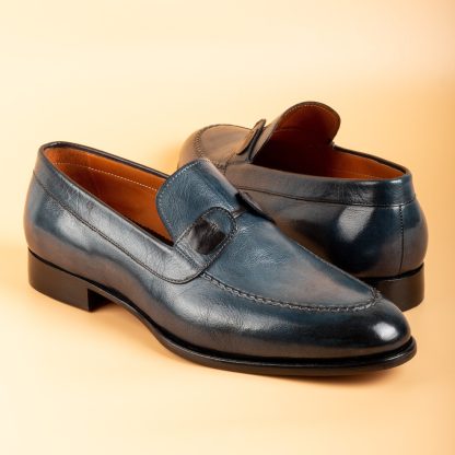 Men's Navy Slip-On Loafers - Image 4