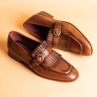 Men's Tobacco Single Monk Shoes