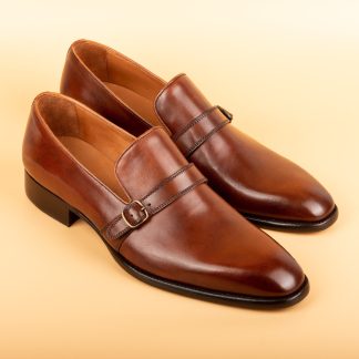Men's Tobacco Single Monk Shoes