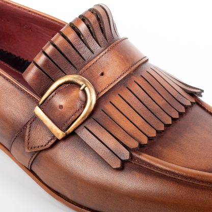 Men's Tobacco Single Monk Shoes - Image 5