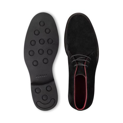Men's black calf suede lace-up shoes - Image 3