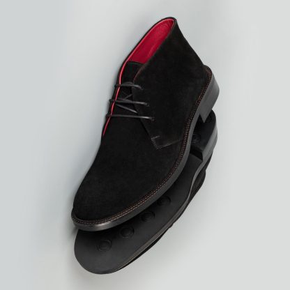 Men's black calf suede lace-up shoes - Image 4