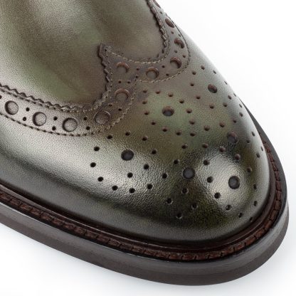 Men's green calfskin shoes - Image 2
