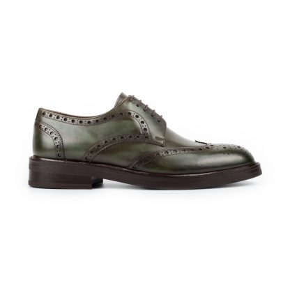 Men's green calfskin shoes - Image 5