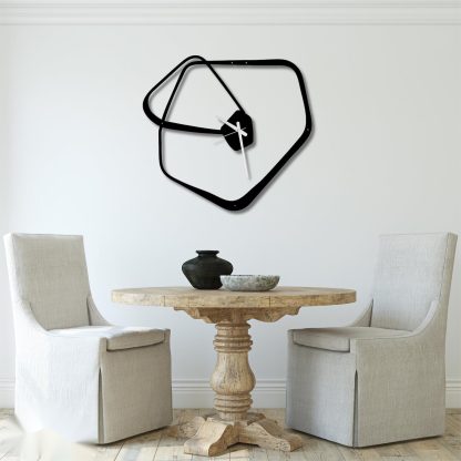 Metal black wall clock - Image 2