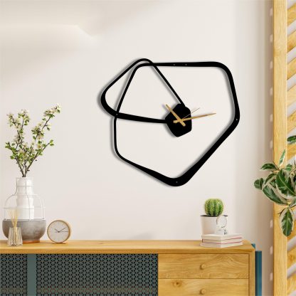 Metal black wall clock - Image 3