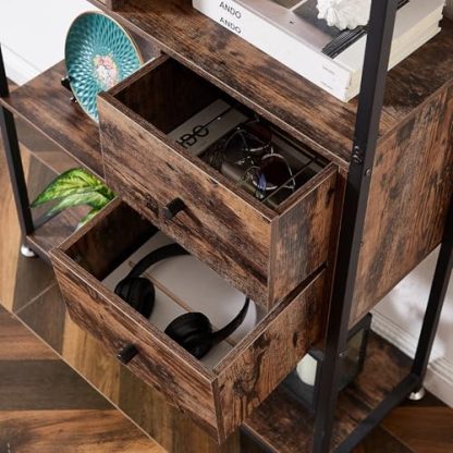 Metal frame wooden storage rack - Image 2