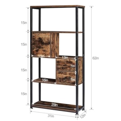 Metal frame wooden storage rack - Image 3