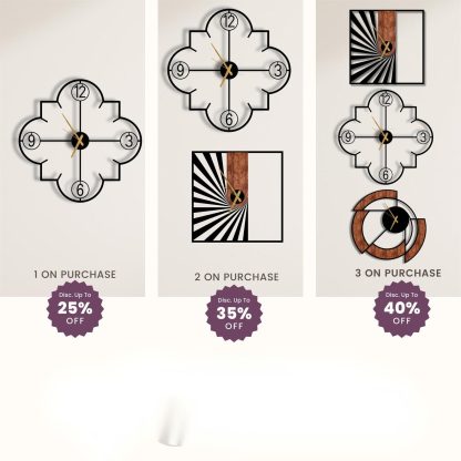 Metal wall clock with numbers - Image 3