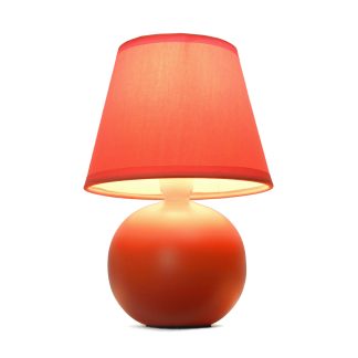 Mini Ceramic Ball Orange Table Lamp
