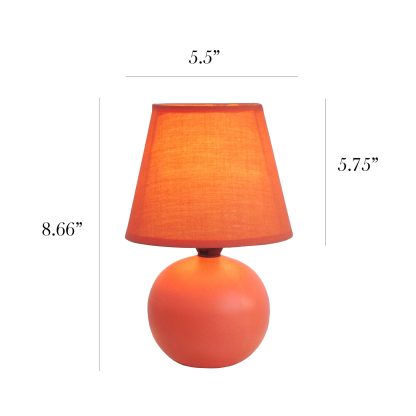 Mini Ceramic Ball Orange Table Lamp - Image 3