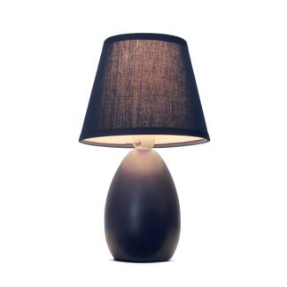 Mini Egg Shaped Ceramic Blue Table Lamp