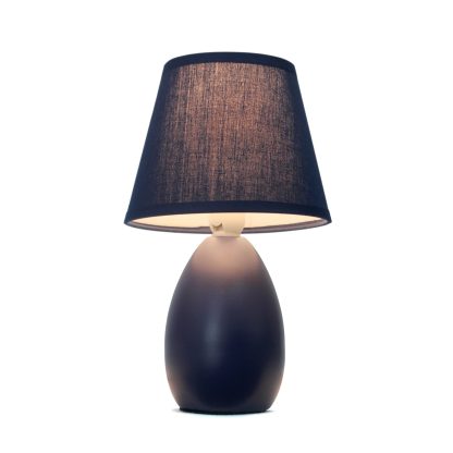 Mini Egg Shaped Ceramic Blue Table Lamp