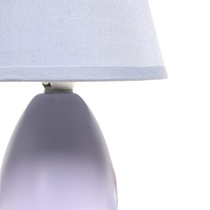 Mini Egg Shaped Purple Ceramic Table Lamp - Image 3