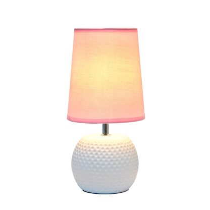 Mini Mosaic Textured White Ceramic Bedside Lamp