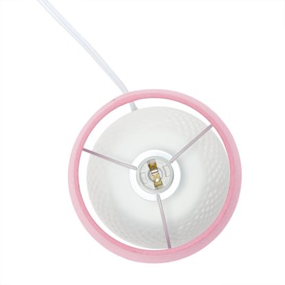Mini Mosaic Textured White Ceramic Bedside Lamp - Image 4