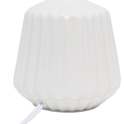 Mini Pleated English Style Ceramic Base Table Lamp - Image 4