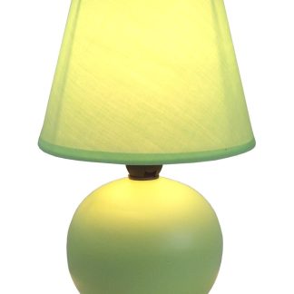 Mini ceramic ball lampshade green table lamp