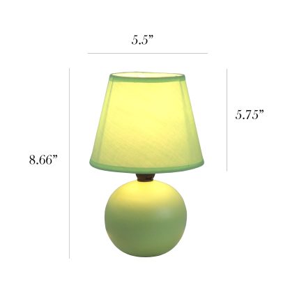 Mini ceramic ball lampshade green table lamp - Image 3