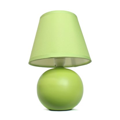 Mini ceramic ball lampshade green table lamp - Image 4
